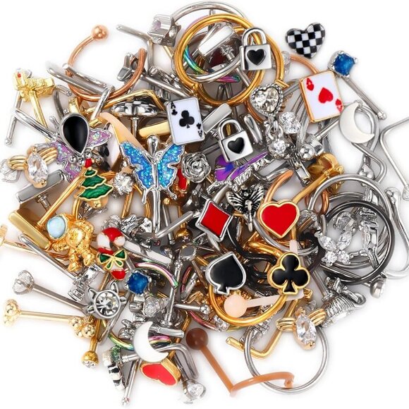 Other - Stylish 20G Nose Rings Hoops Set - 10PCS Hypoallergenic Jewelry for Women